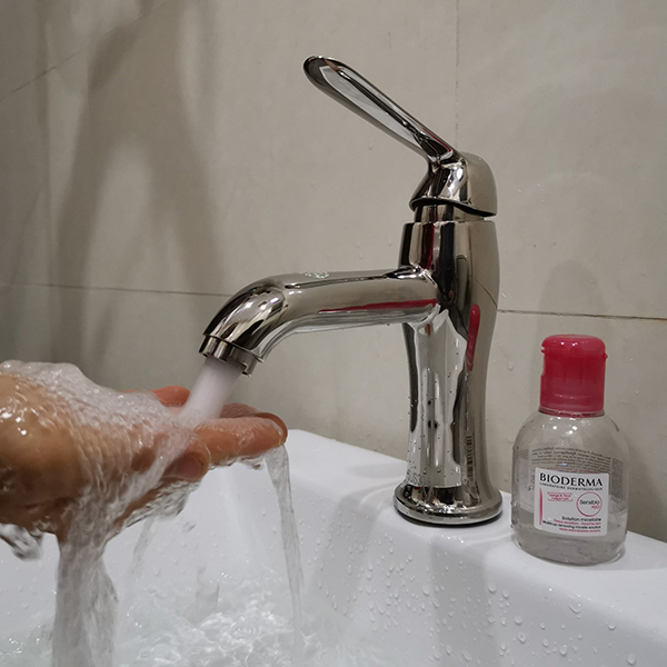 Vòi lavabo inox bóng MN-668G