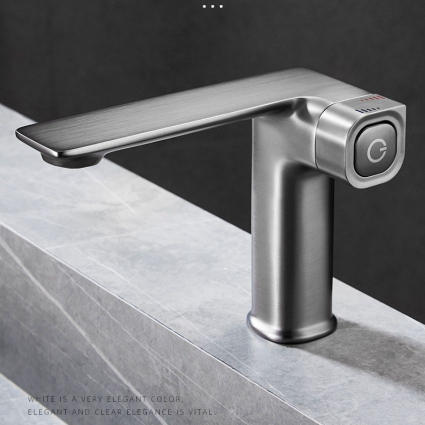 Vòi lavabo ổn định nhiệt độ mạ chân không màu ghi xám cao cấp GRÜNDER GR-VC5011K