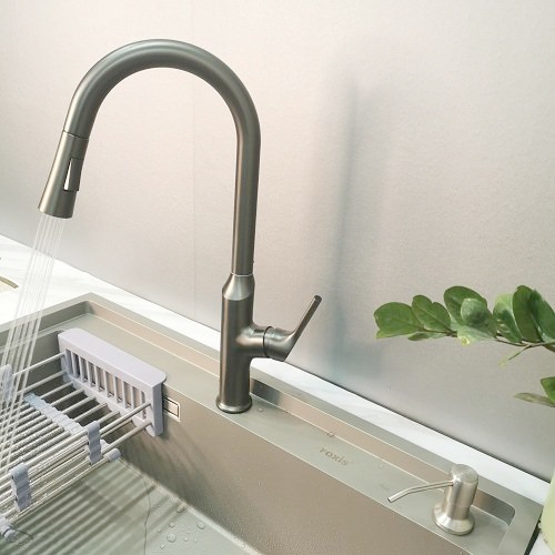 Vòi rửa bát dây rút mạ PVD cao cấp GR-VC580K
