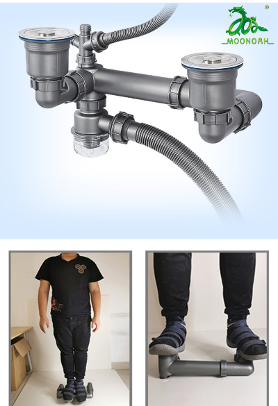 Xi phông ống thoát nước chậu rửa bát to chống tắc nghẽn, ngăn mùi hôi