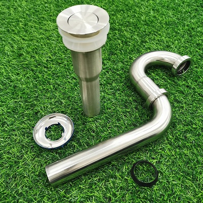 Bộ xiphong lật inox 304 cao cấp cho chậu lavabo