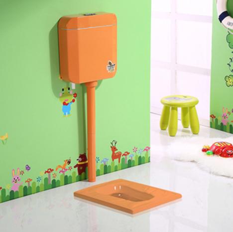 Xí xổm trẻ em màu cam