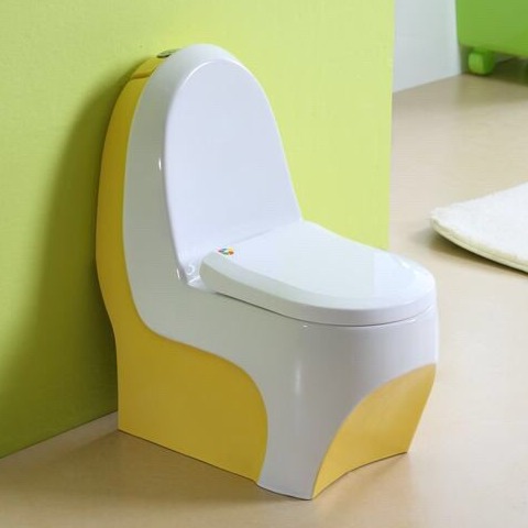Bồn cầu trẻ em mầm non Moonoah màu vàng cao cấp