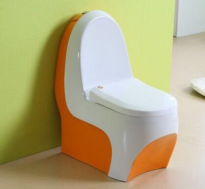 Bồn cầu trẻ em mầm non Moonoah màu cam cao cấp
