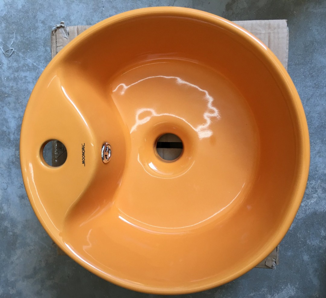 Chậu lavabo trẻ em Moonoah màu cam MN- C228OR cho trường học mầm non