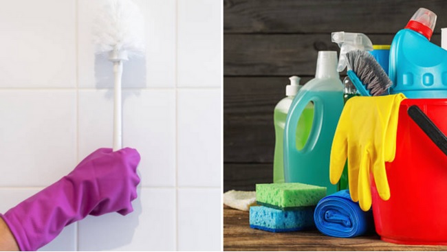 Cách siêu nhanh tẩy sạch bong nền gạch ố vàng Cách siêu nhanh tẩy sạch bong nền gạch ố vàng