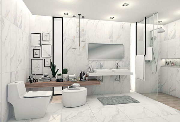 Những mặt sàn phù hợp với thiết kế phòng tắm Những mặt sàn phù hợp với thiết kế phòng tắm