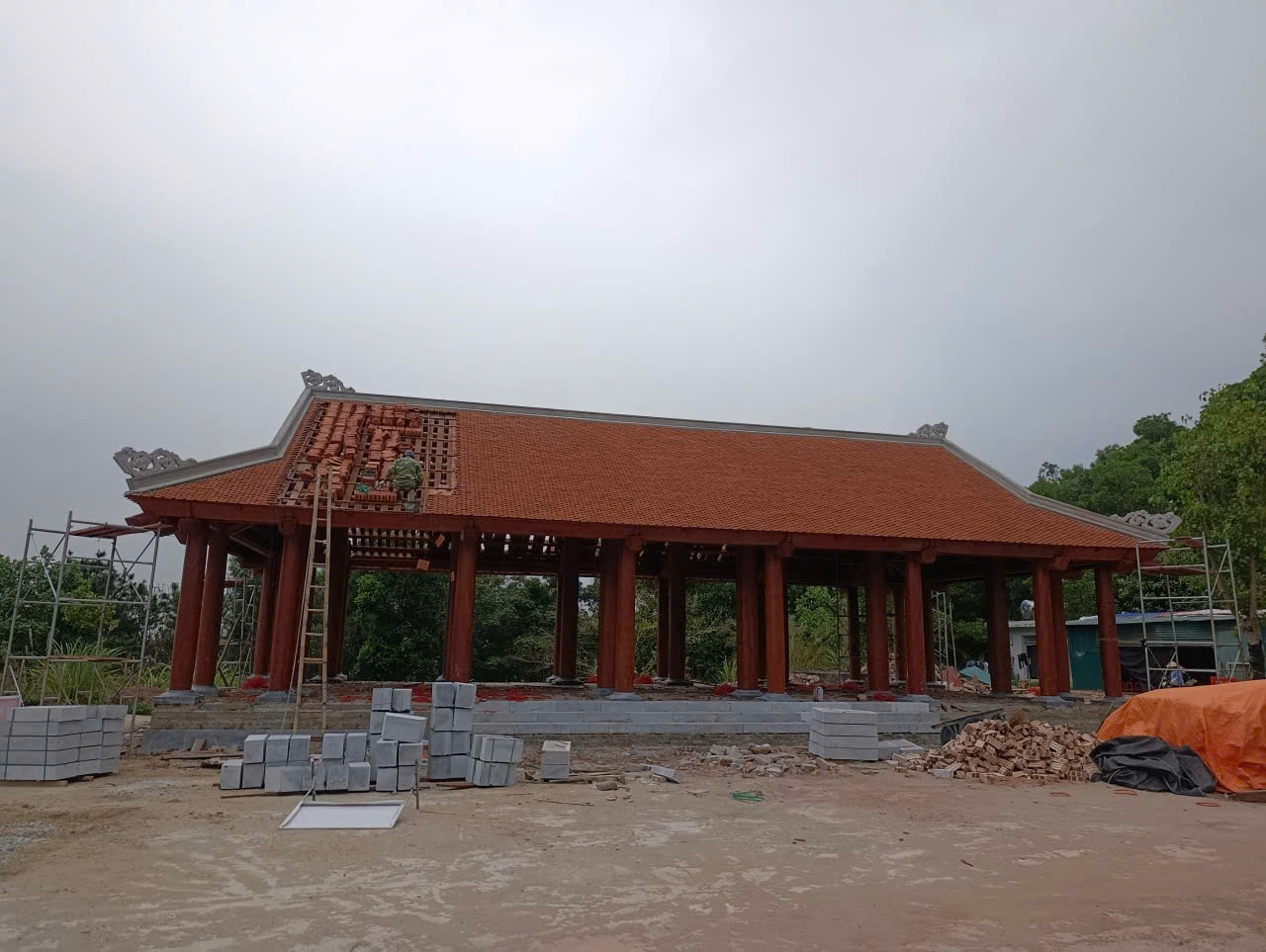 Đồng hành cùng Công trình Đình Chùa – Giải pháp gạch ngói kiến trúc cổ cùng Tân Hoàng Kim