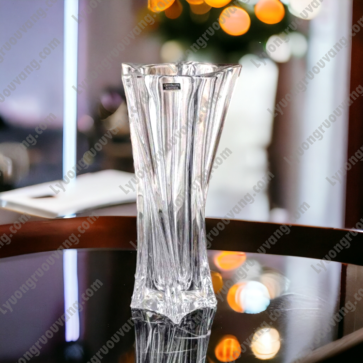 Bình hoa pha lê trong suốt sang trọng Yoko