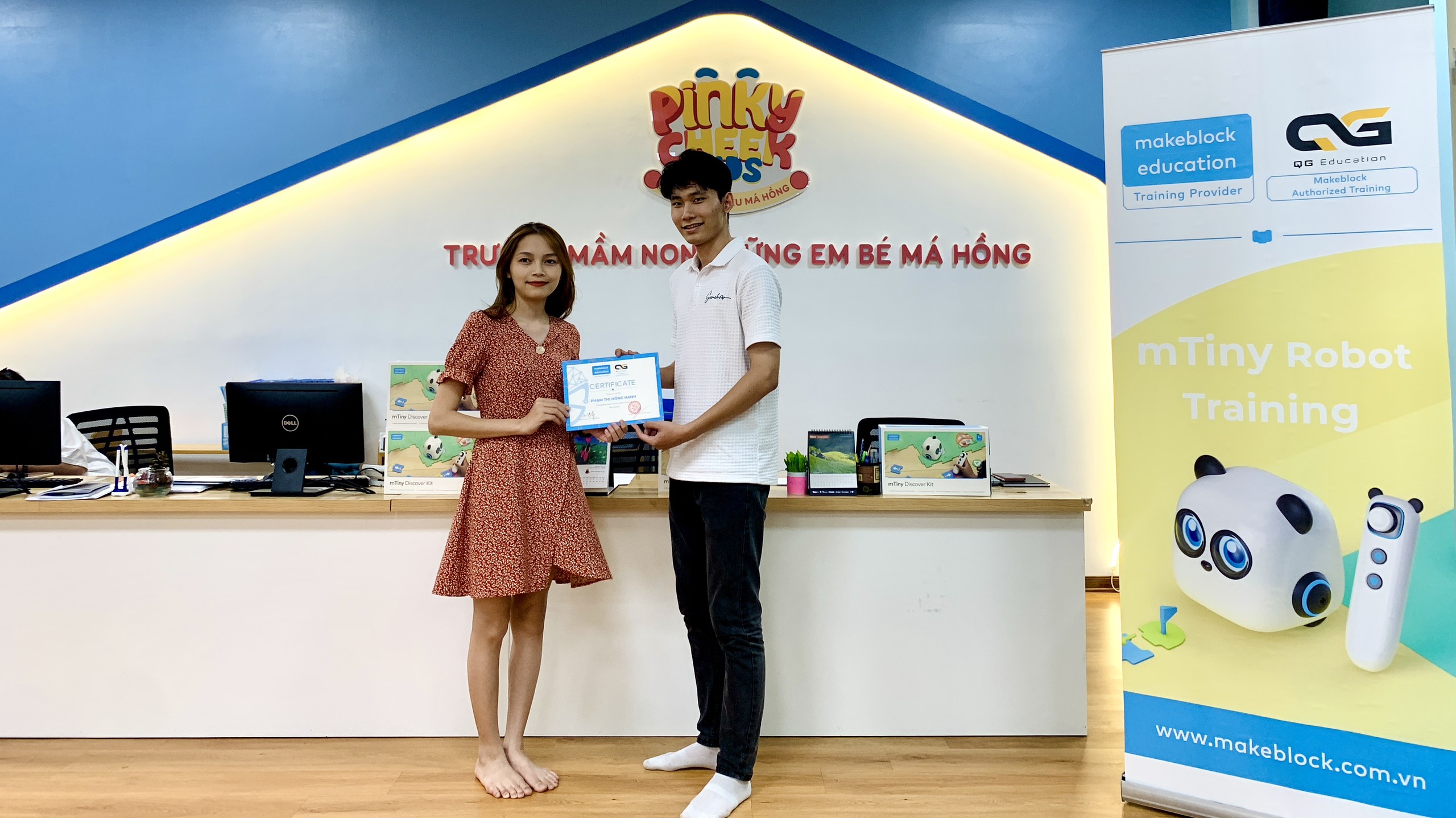 Buổi Training chuyển giao giáo trình giữa MakeblockVN- QG Education và trường mầm non Pinkycheek Kids