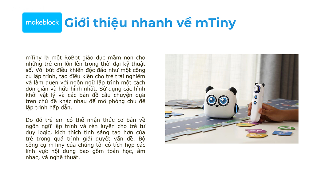 mTiny Coding Kit - Robot gấu trúc hình vuông bán chạy nhất cho các bạn 4 tuổi