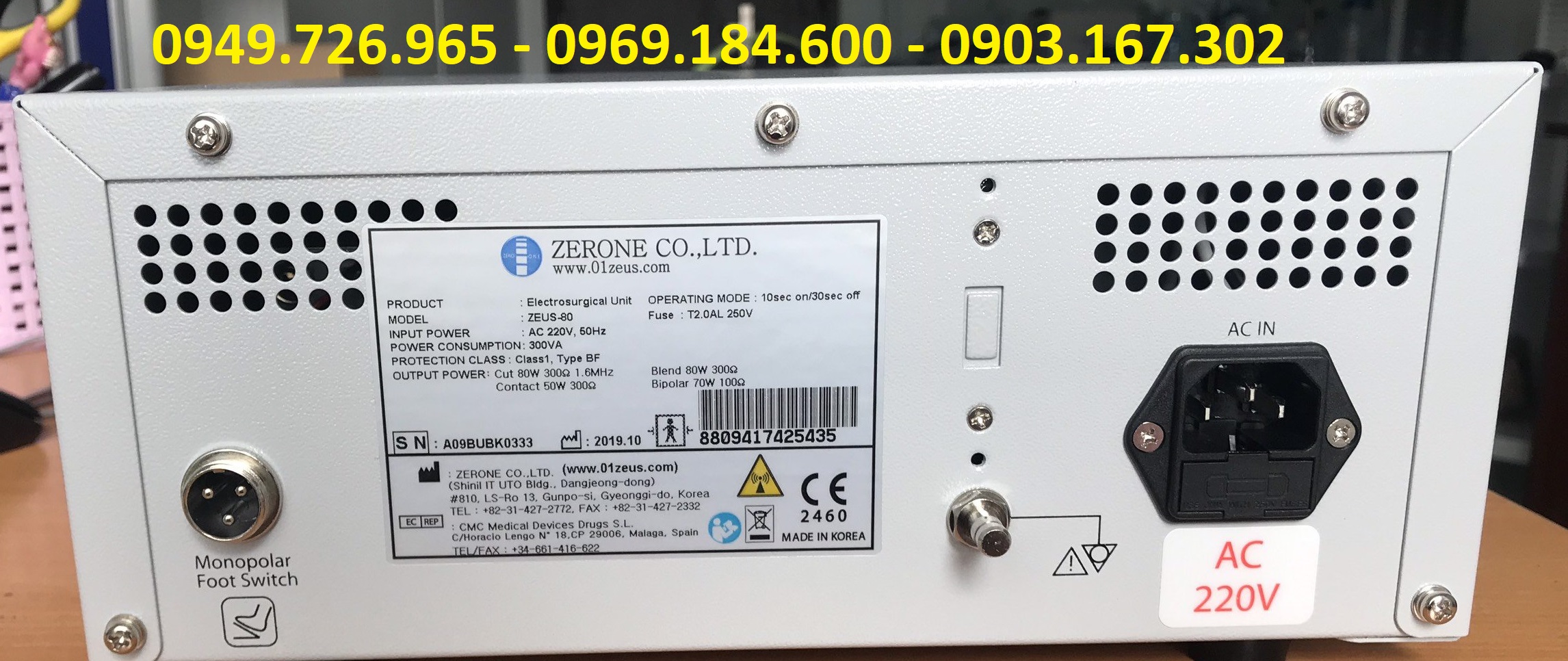 Dao mổ điện cao tần Zeus 80