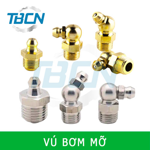 Vú bơm mỡ là gì? Phân loại theo hệ ren & cách chọn đúng cho thiết bị