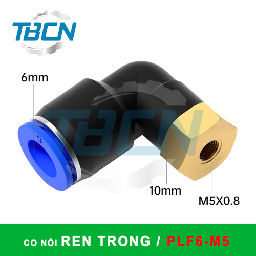 Co nối nhanh ống 6mm ren trong PLF6-M5