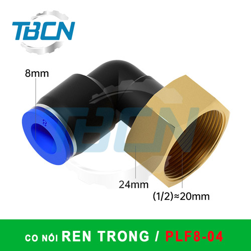 Co nối nhanh khí nén ống 8mm ren trong PLF8-04