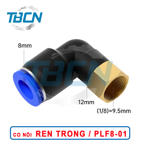 Co nối nhanh ống phi 8mm ren trong PLF8-01