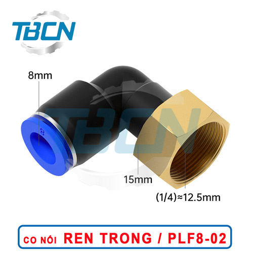 Co nối nhanh ống phi 8mm ren trong PLF8-02