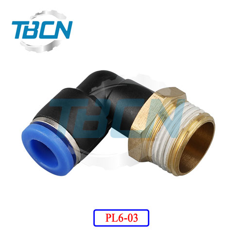 Co nối nhanh ống hơi khí nén ren ngoài PL6-03