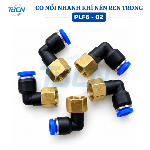 Co nối nhanh khí nén ống hơi 6mm ren trong 13mm PLF6-02
