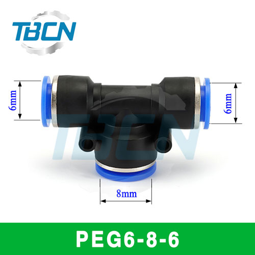 Đầu nối chữ T giảm PEG6-8-6
