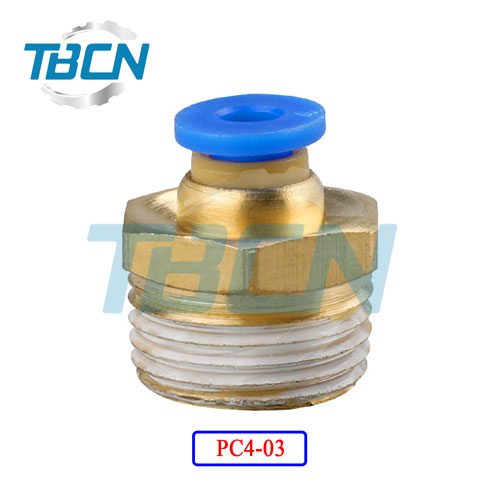 Đầu nối nhanh khí nén thẳng ren ngoài PC4-03