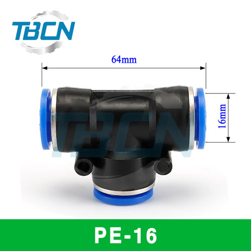 PE16 Cút nối chữ T ống phi 16mm