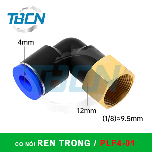 Co Nối Nhanh Ống 4mm Ren Trong R1/8