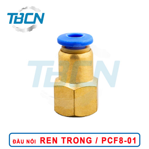 Đầu Nối Nhanh Khí Nén Ren Trong PCF8-01