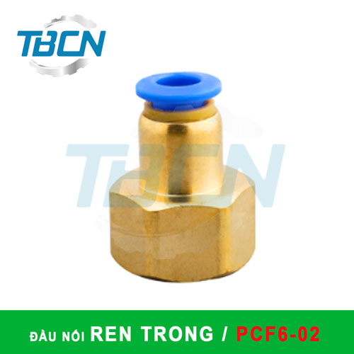 Đầu Nối Nhanh Khí Nén Ren Trong PCF6-02