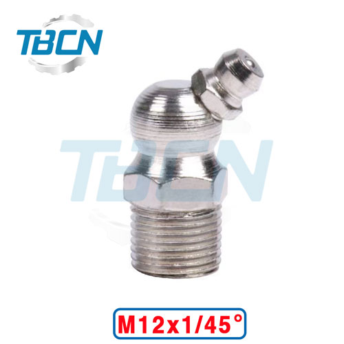 Vú Bơm Mỡ M12 Góc 45 Độ * Sắt