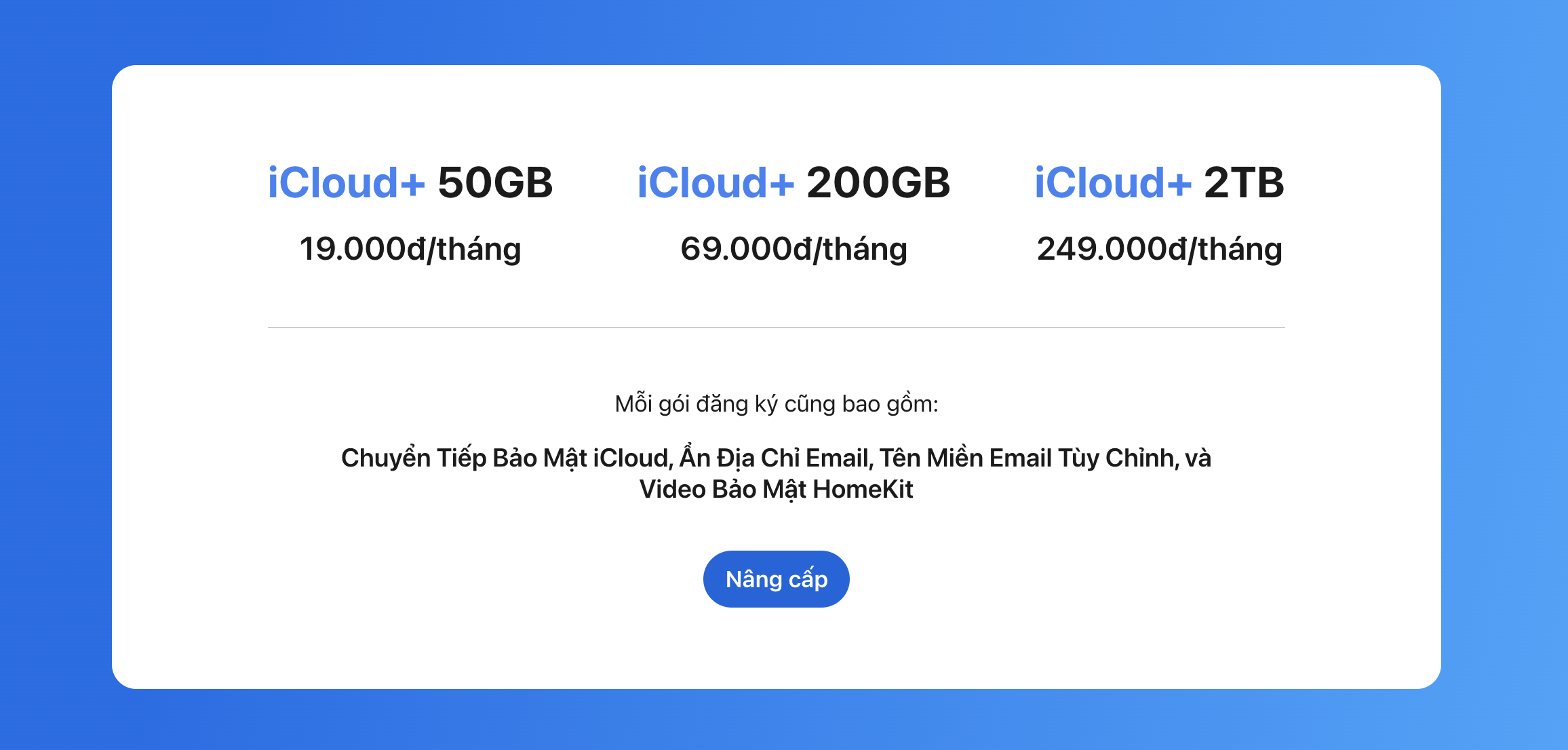 Apple bất ngờ tăng giá gói dịch vụ iCloud tại Việt Nam