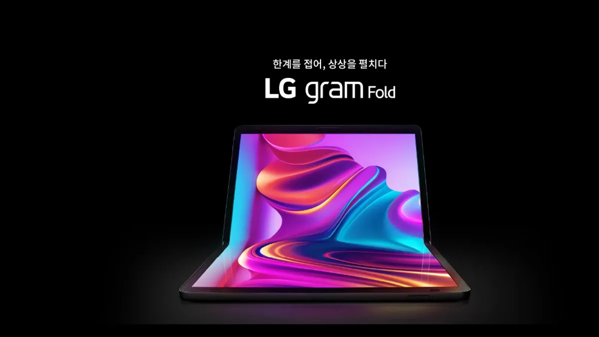 LG Gram Fold là máy tính xách tay màn hình cảm ứng có thể gập lại với giá 3.690 USD