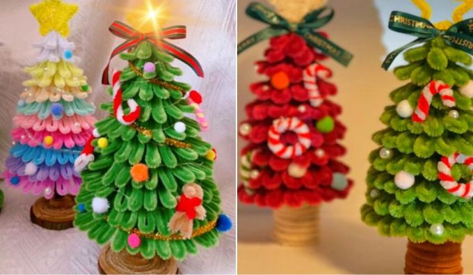 Cấp nhật 2024: BẮT KỊP TRÀO LƯU CÂY THÔNG KẼM NHUNG TRANG TRÍ NOEL CỰC ĐƠN GIẢN, , Tư vấn nội thất