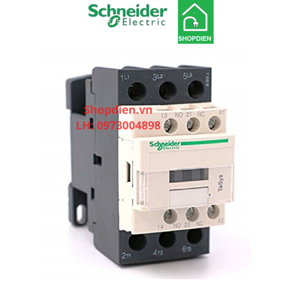 LC1D25M7 Contactor 3P, 25A, 220V AC, Schneider - Egy Volt LC1D25M7 Contactor 3P, 25A, 220V AC, Schneider - Egy Volt
