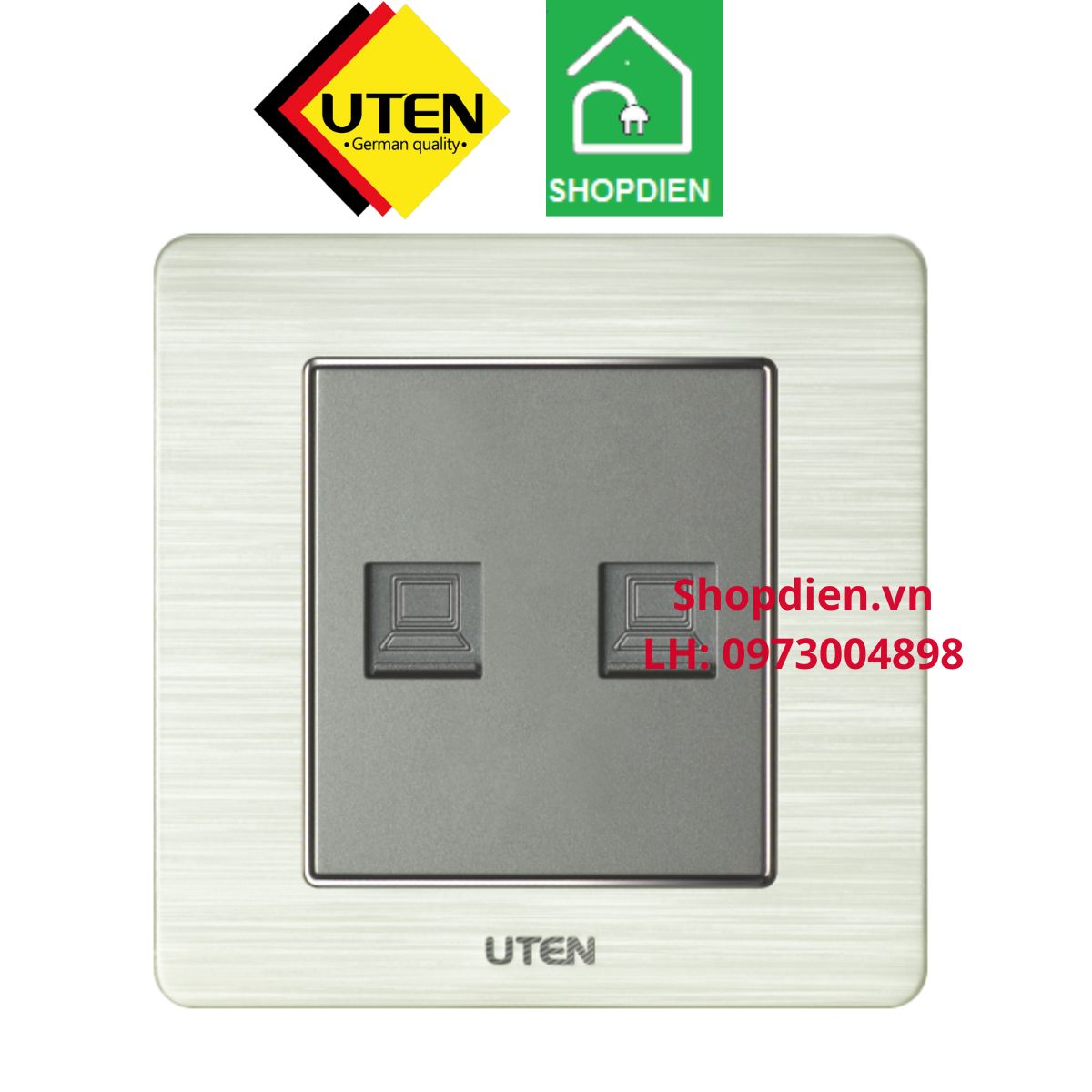 Ổ cắm mạng internet đôi data socket V6 UTEN V6.0G-2PC CÔNG TY TNHH ...