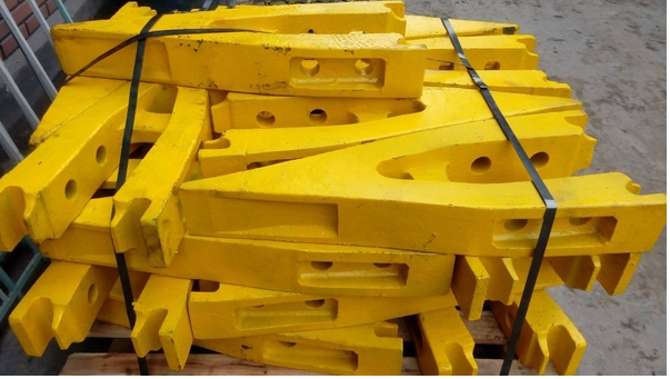 Production test of bucket teeth of excavator