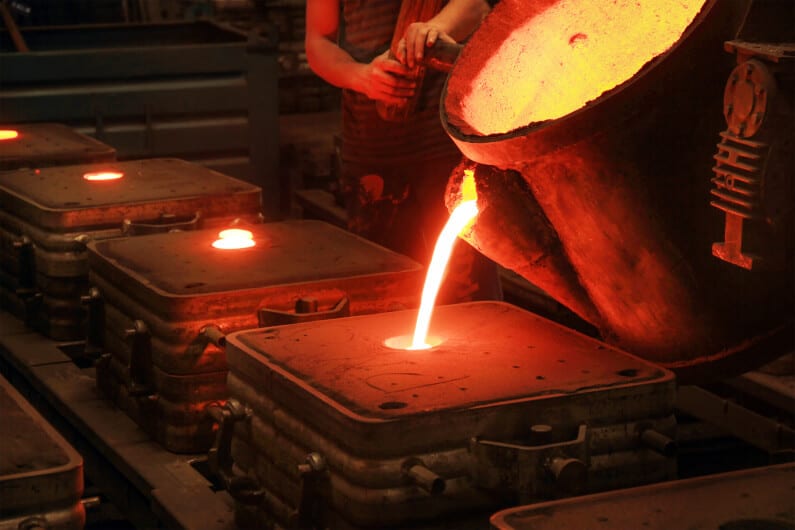 Carbon sources in sand casting