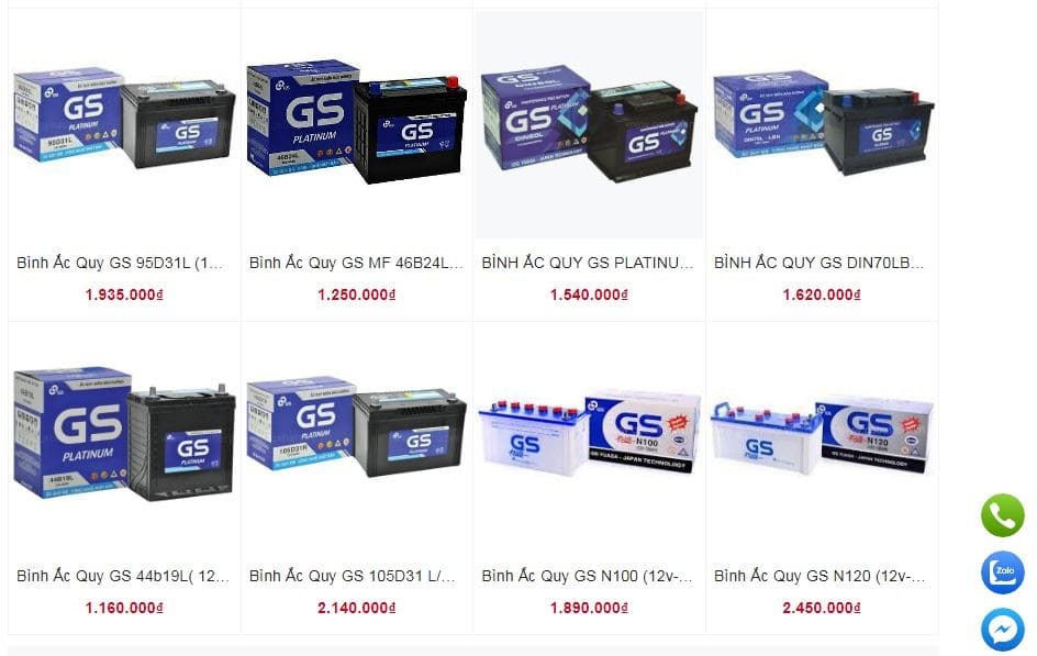 công ty ắc quy gs