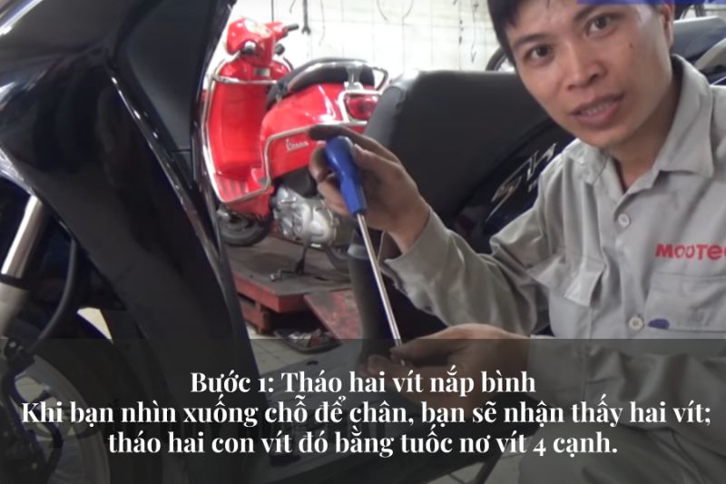 Bình xe sh mode nằm ở đâu trong xe