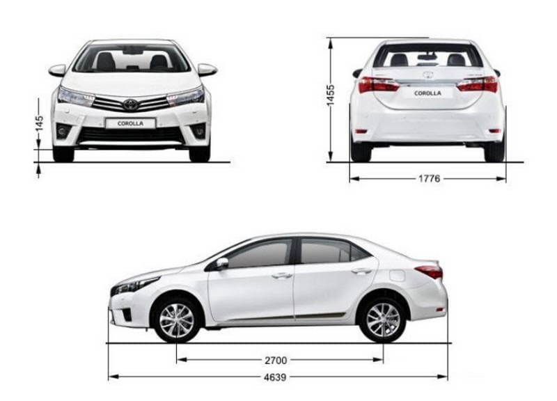 Kích thước ô tô các dòng xe 4 chỗ, 5 chỗ, 7 chỗ | Ắc Quy Gia Phát Kích Thước Ô Tô Các Dòng Xe 4 Chỗ, 5 Chỗ, 7 Chỗ | Ắc Quy Gia Phát