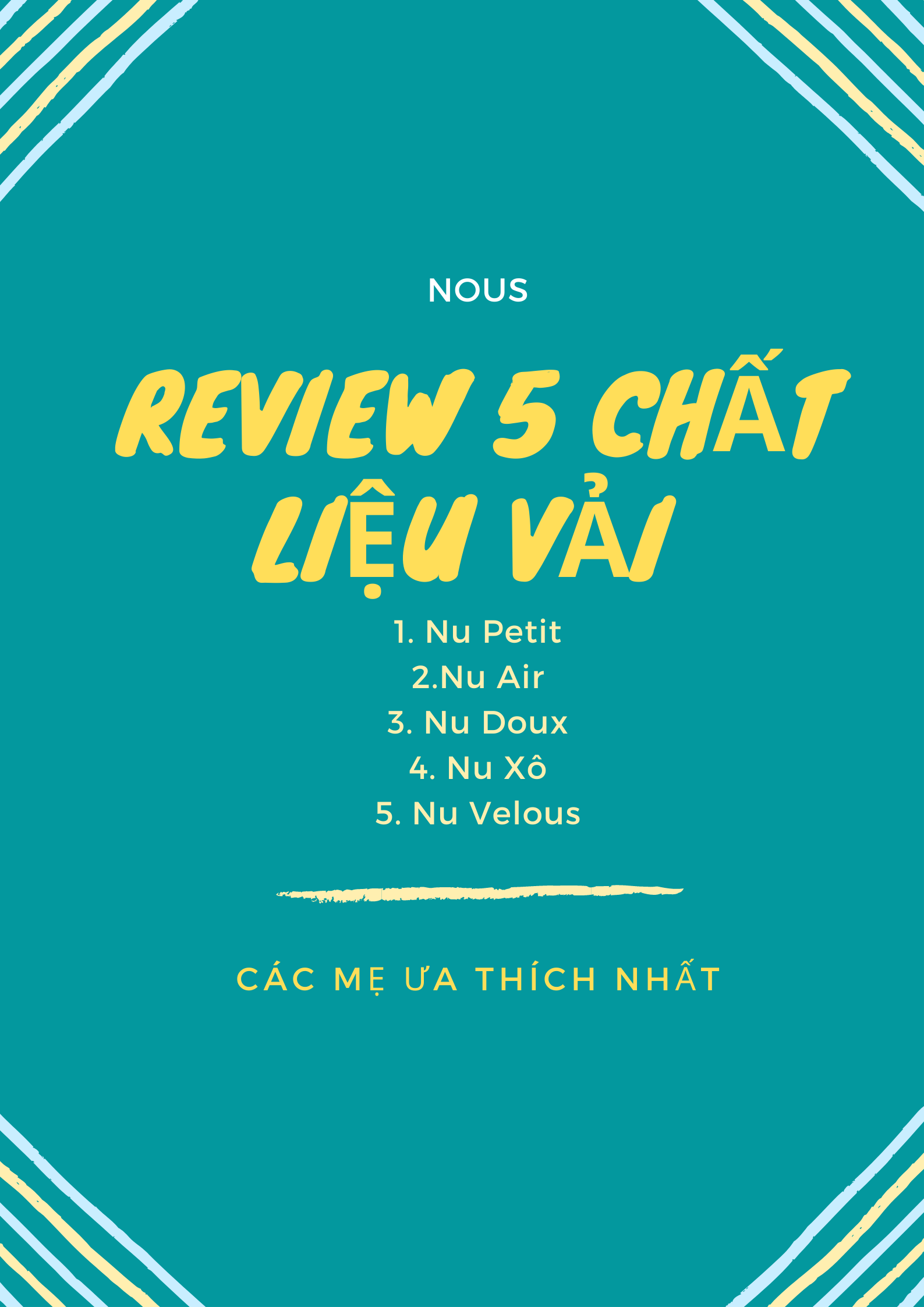 Review 5 Chất Liệu Vải Nous được các mẹ ưa thích nhất