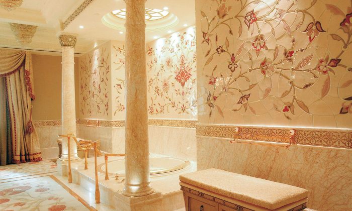 Đá marble vàng Ai Cập được sử dụng trang trí 