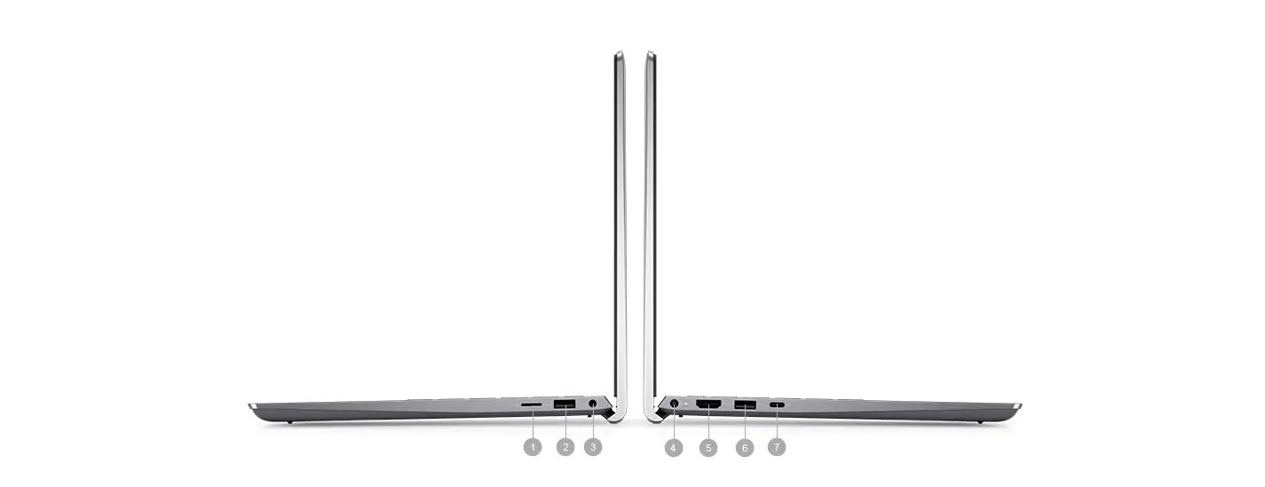 Các cổng kết nối trên chiếc laptop Dell Inspiron 5415