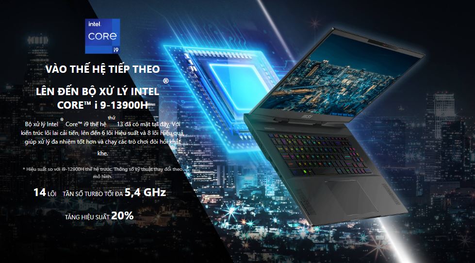 Hiệu năng siêu khủng từ bộ xử lý CPU Gen 13