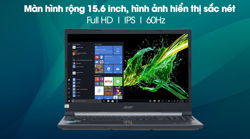 Màn hình tỷ lệ 81,61% full HD tạo cảm giác thoải mái với mọi góc nhìn