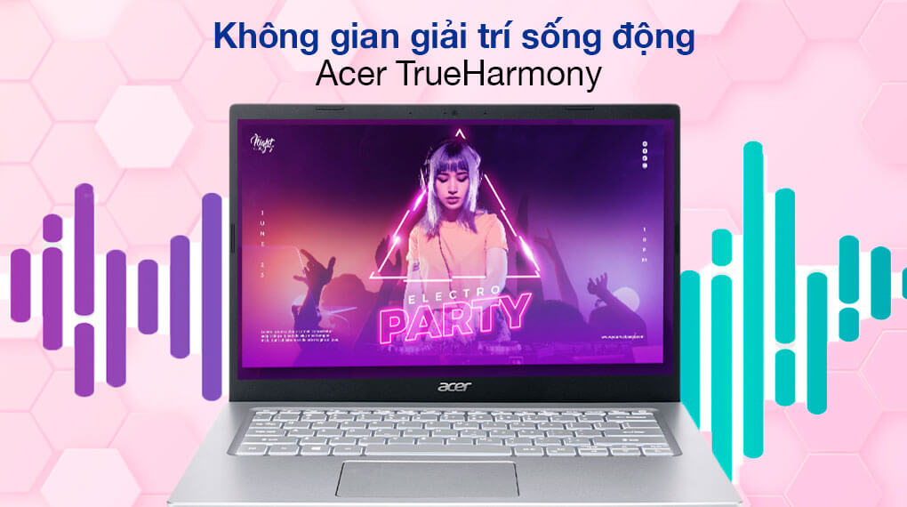 Âm thanh của Acer Aspire 5 sống động thỏa sức tận hưởng