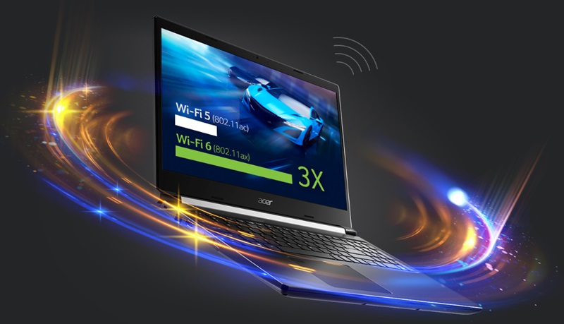 Kết nối không dây của laptop Acer Gaming Aspire 7 A715