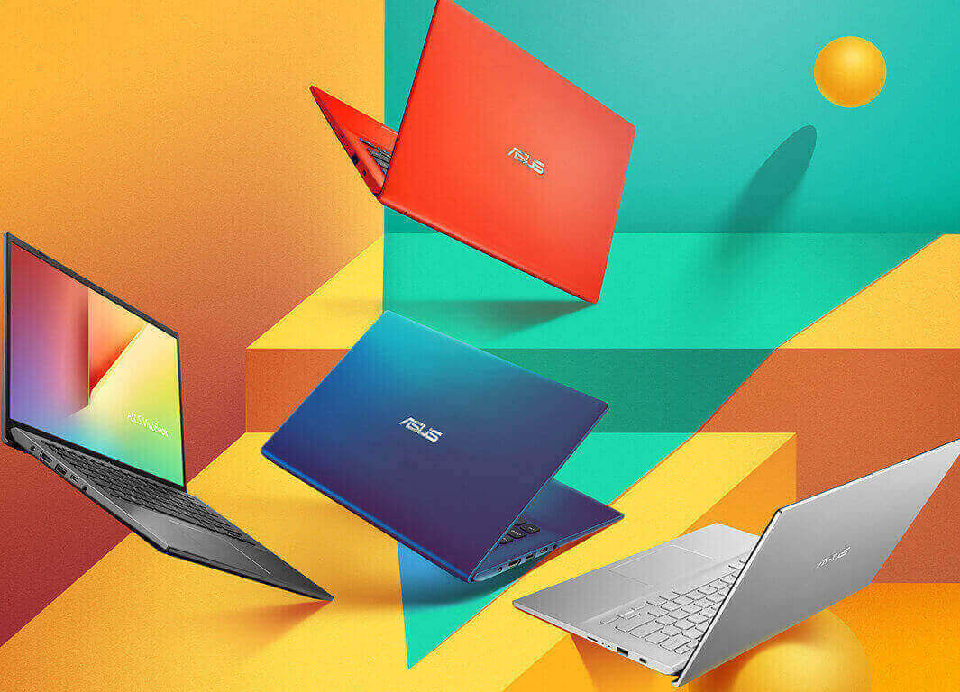 laptop asus đầy đủ màu sắc 