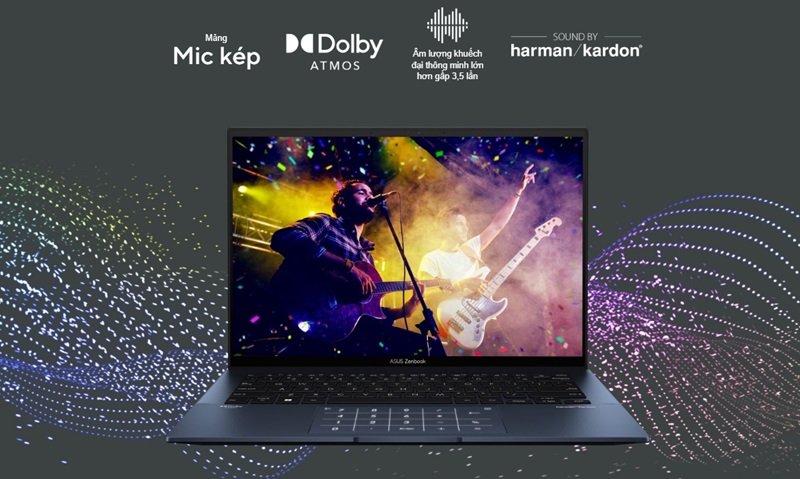 Wi-fi, âm thanh của laptop Asus Zenbook 14 OLED