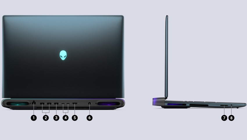 Dell Alienware 18 Area-51 - cổng ngoại vi